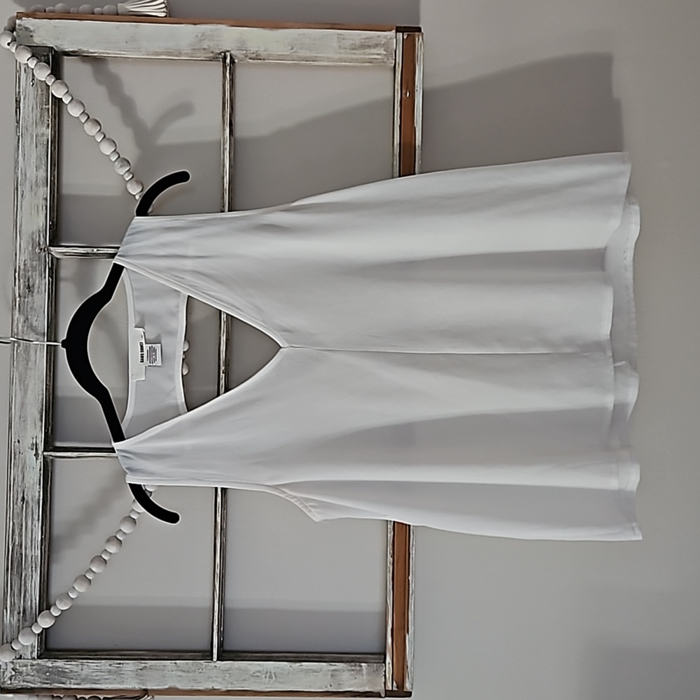 Sans Souci Short Sleeve White Cami Tank Top Women's Size Large